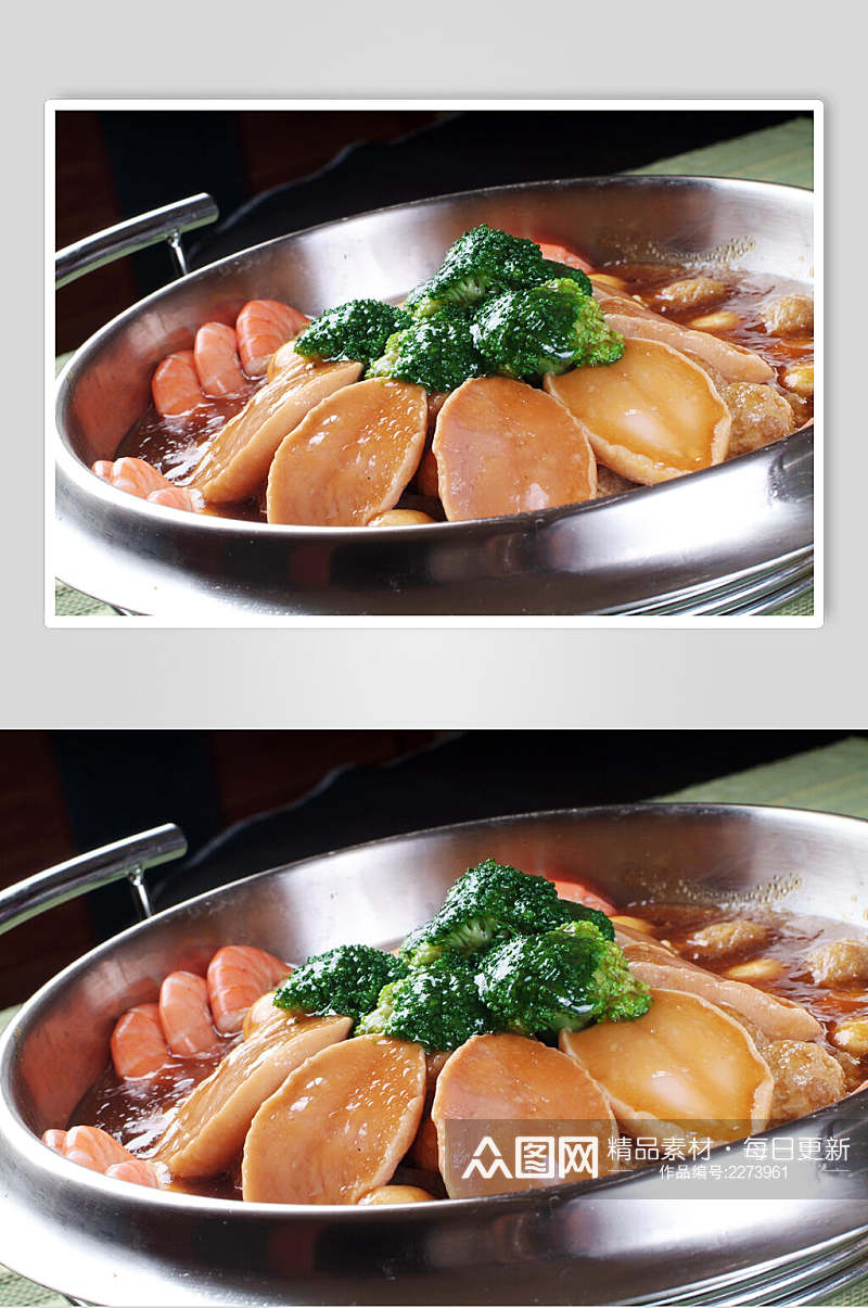 热大鲍鱼全家福食品图片素材