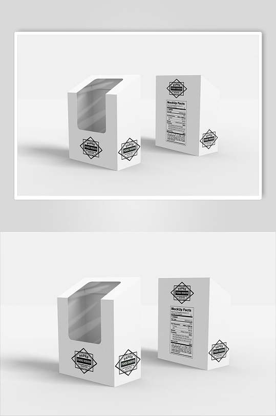 半透明食品快餐盒样机效果图