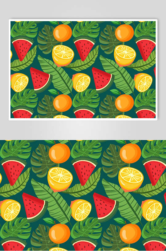 西瓜水果图案素材
