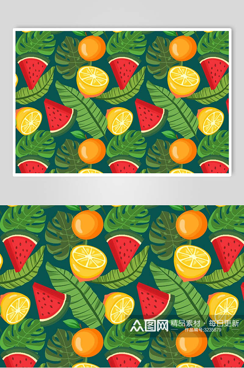 西瓜水果图案素材素材