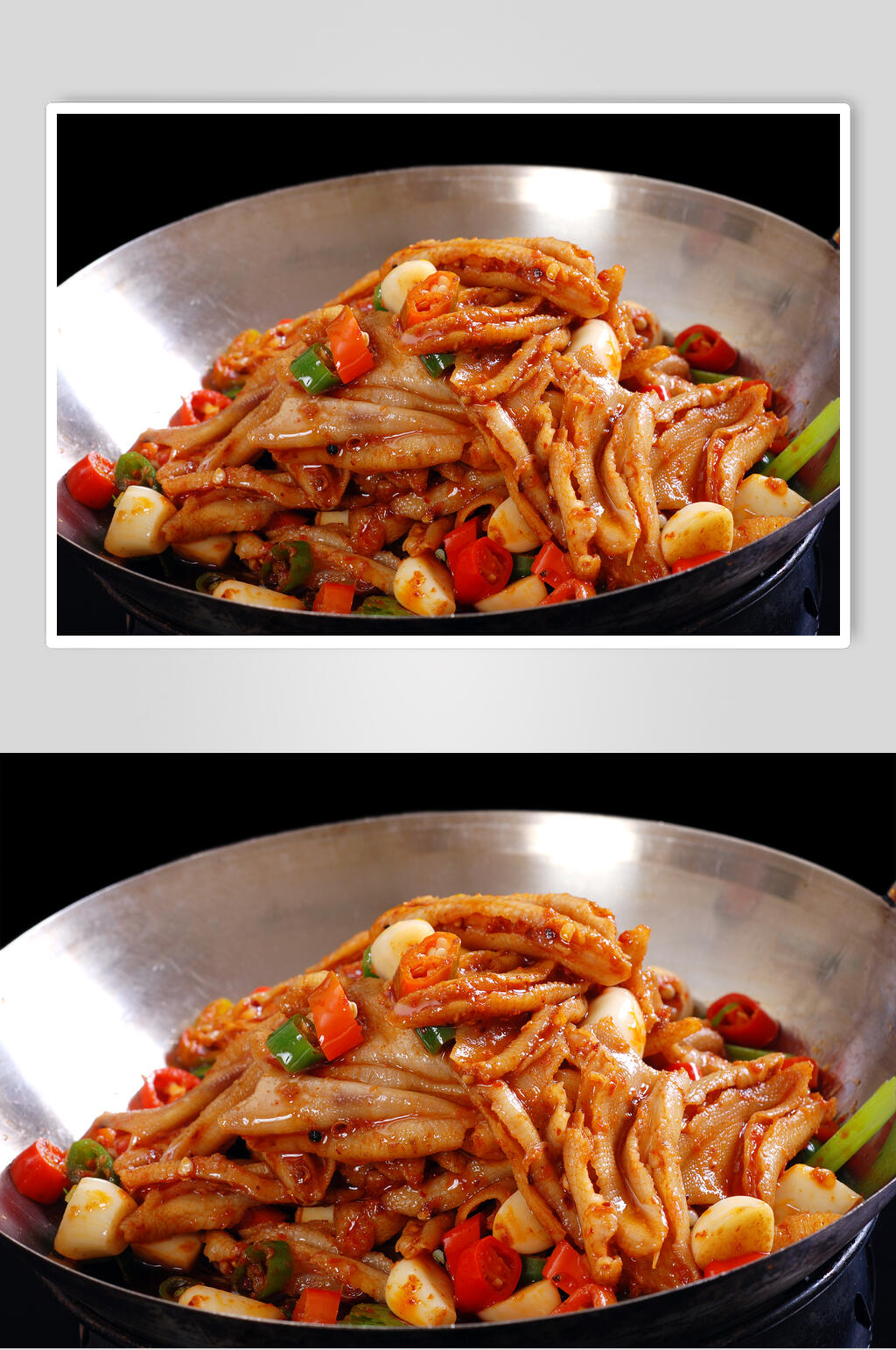 热干锅去骨鸭掌美食高清图片素材