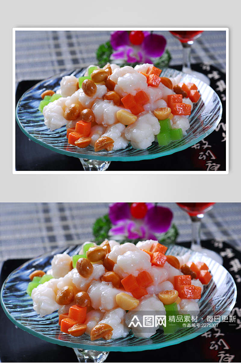 热菜泰国水晶虾美食图片素材