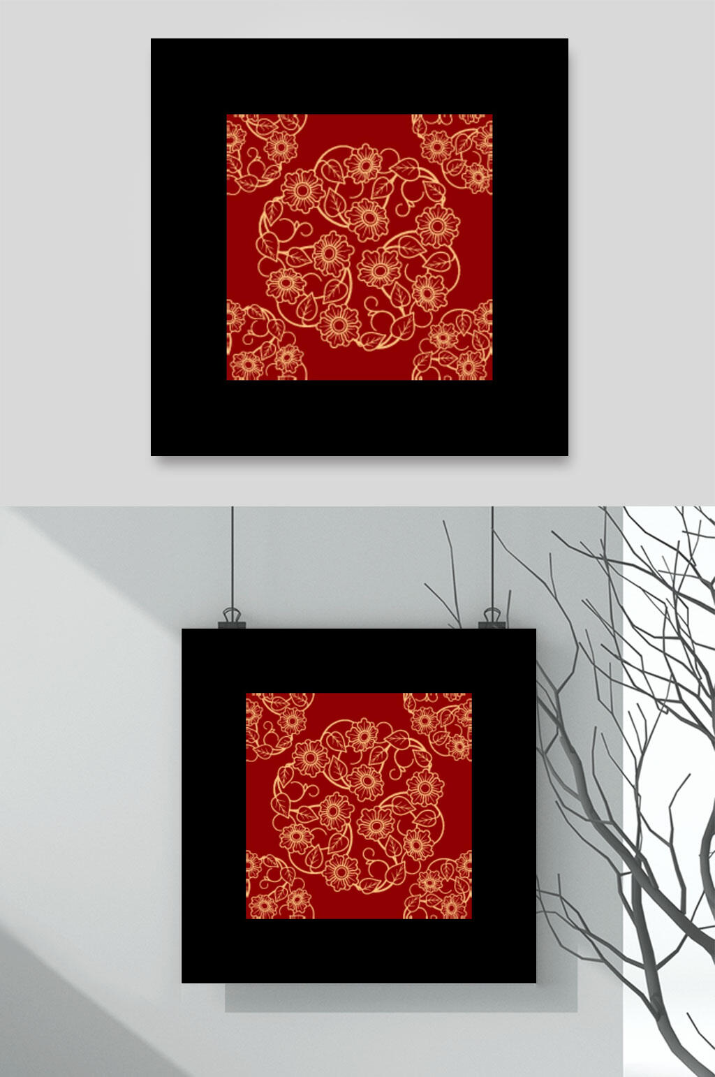 精美古典花朵花纹图案素材素材