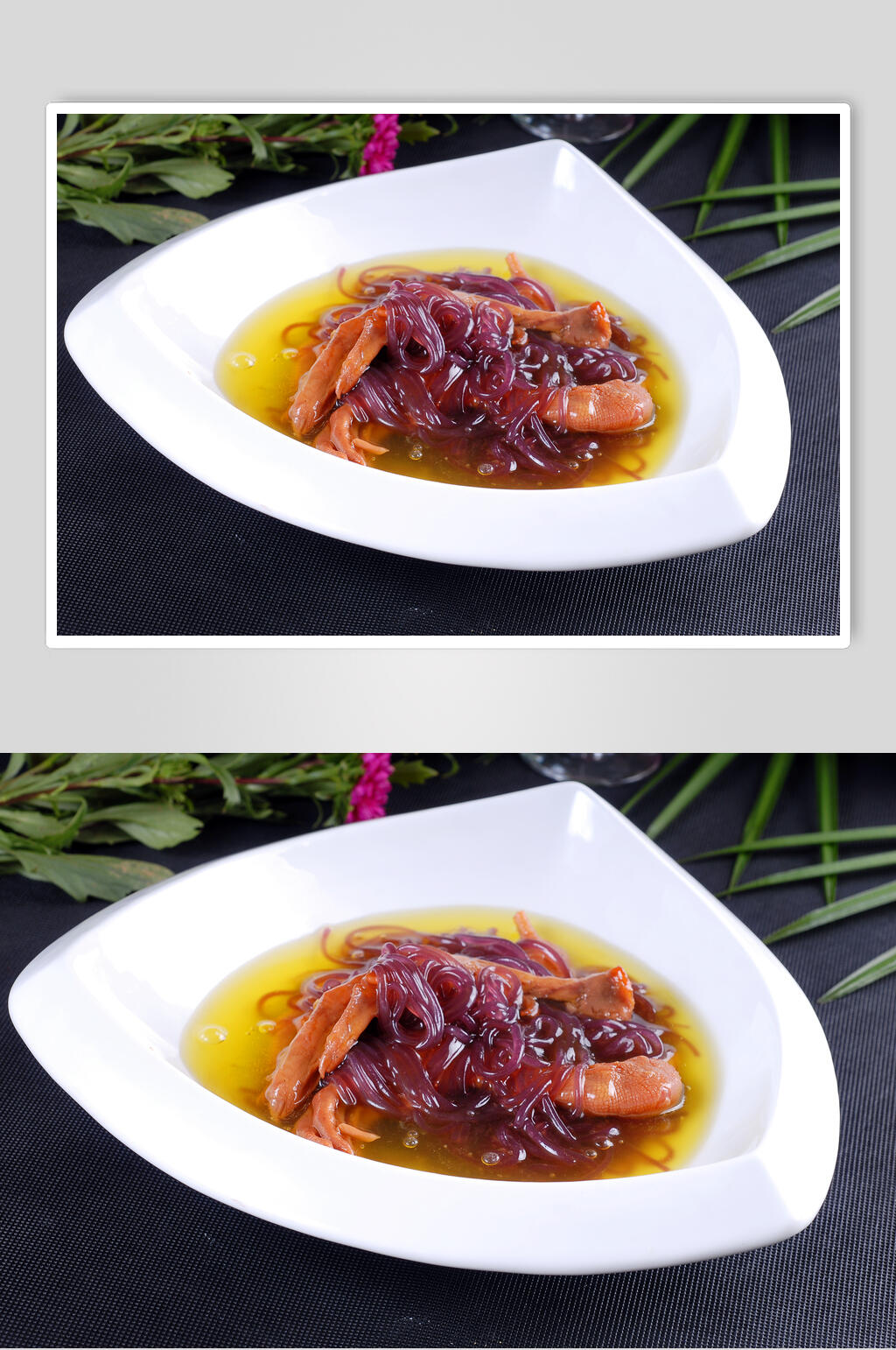 紫薯粉捞鹅掌美食图片素材
