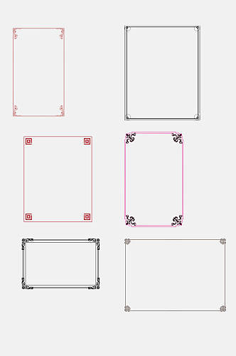大气中式古风边框免抠素材