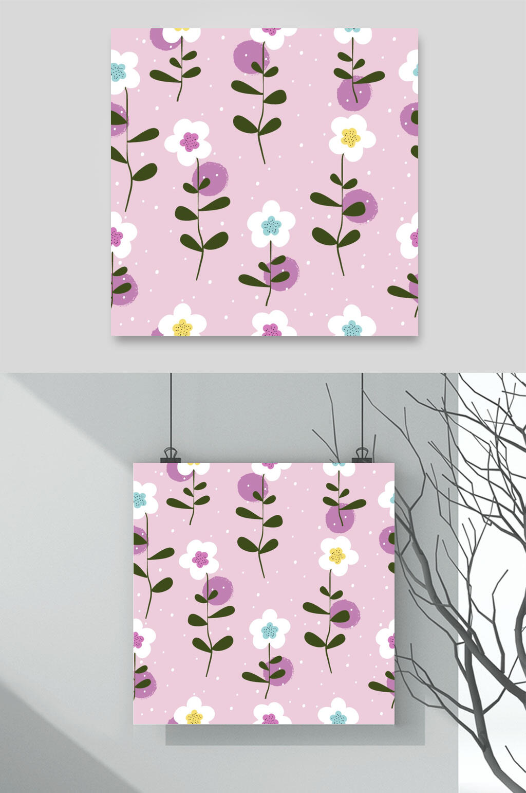 鲜花花卉叶子背景素材素材