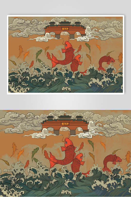 日式日本浮世绘插画素材