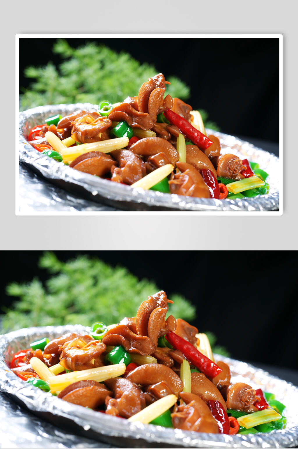 川菜铁板酱汁法国蜗牛美食高清图片素材
