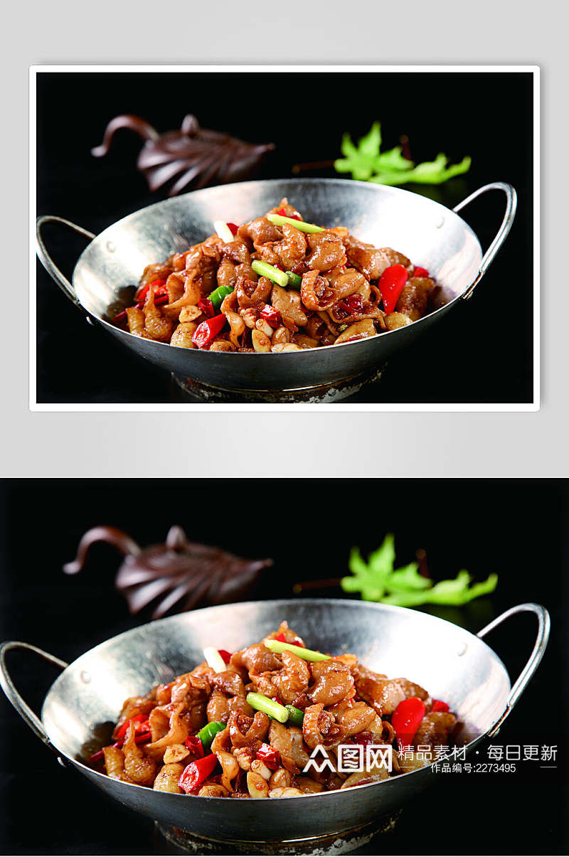 干锅酱香肥肠餐饮食物图片素材