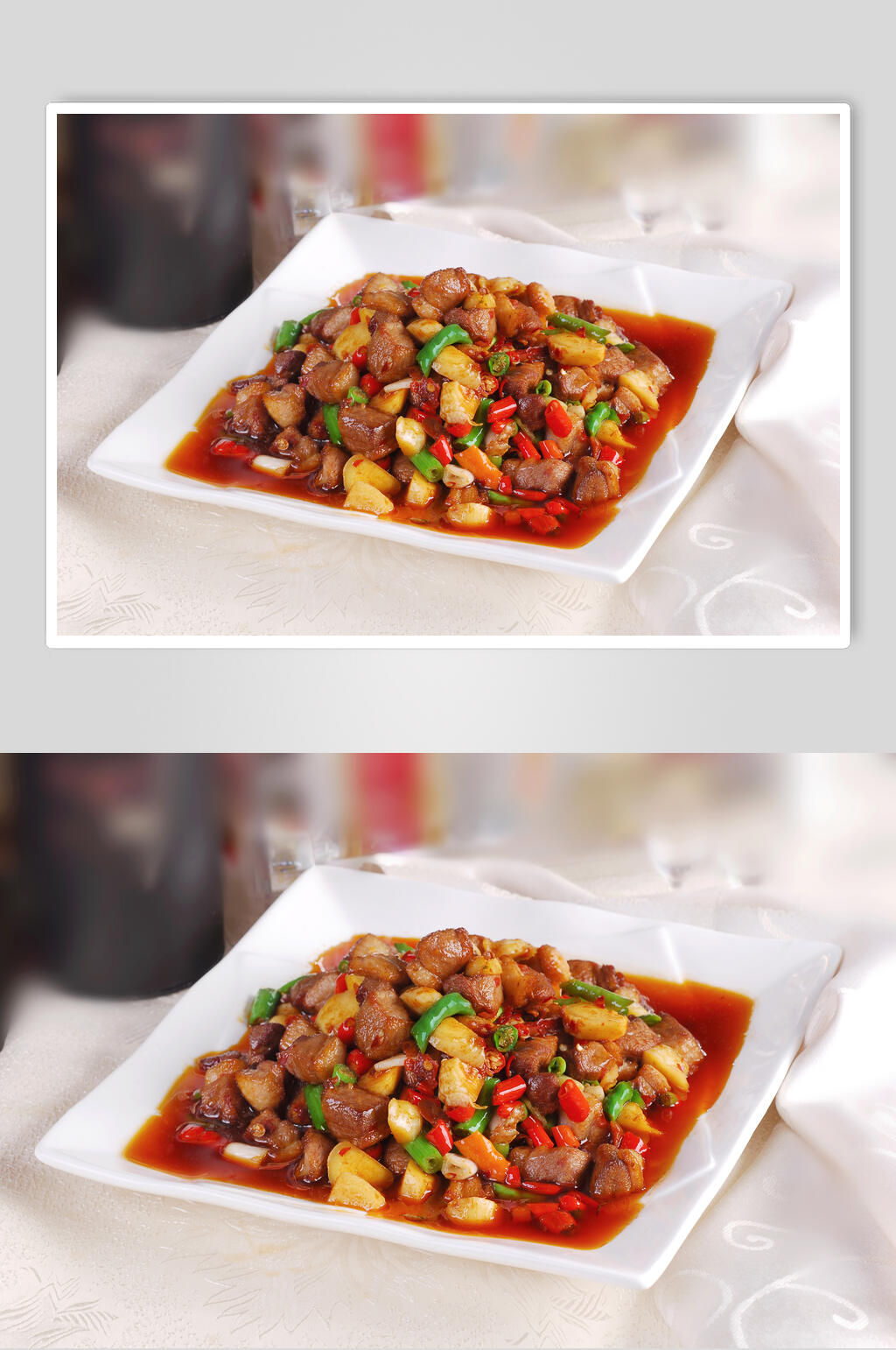 米椒仔姜鸭美食高清图片素材