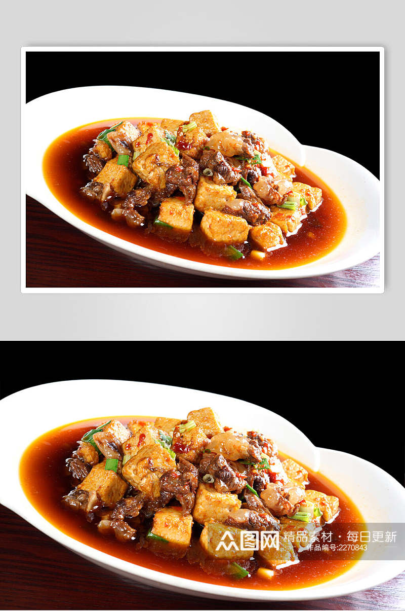 老豆腐烧牛肉食品图片素材