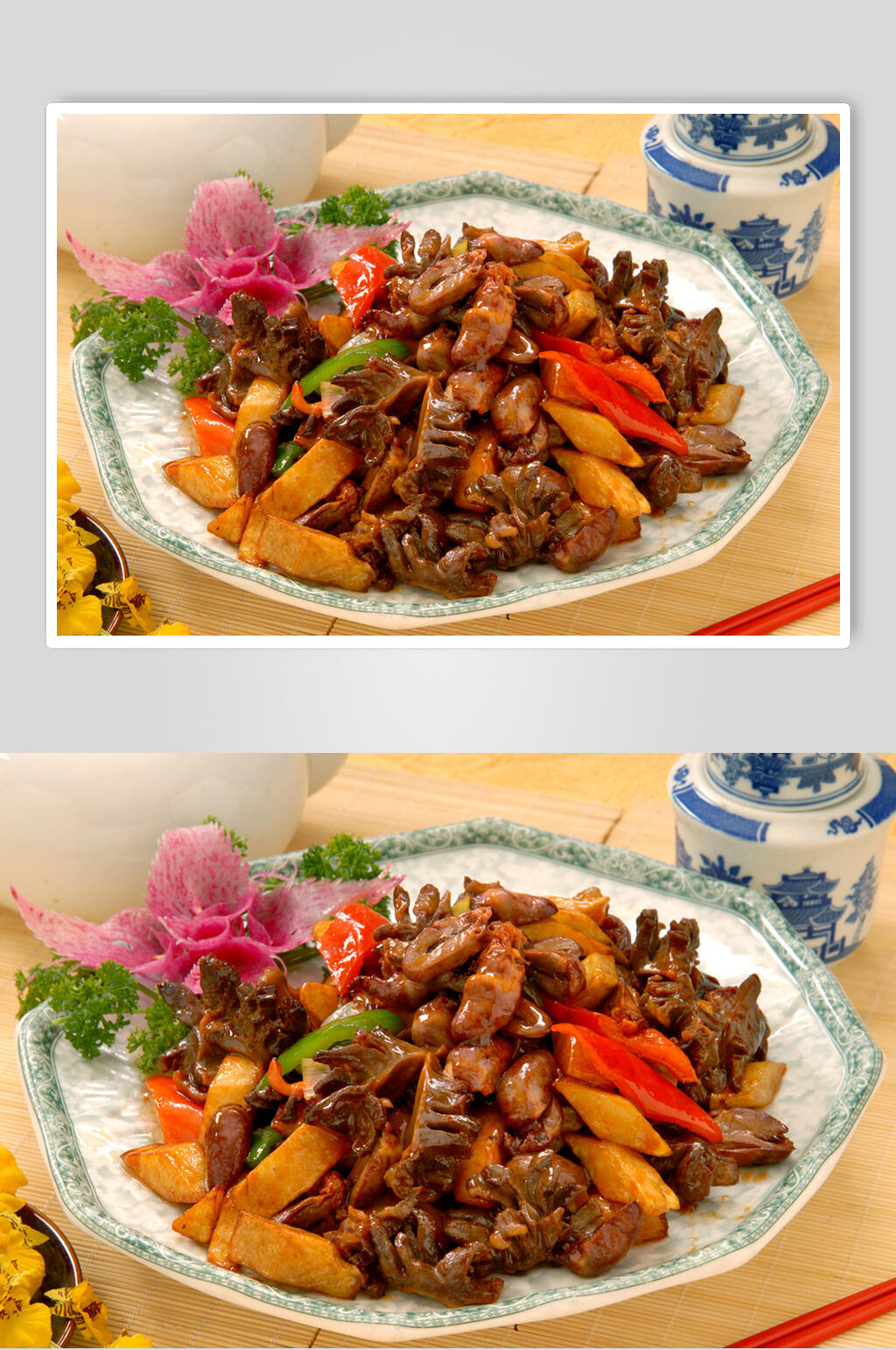 胗心烧土豆美食图片素材