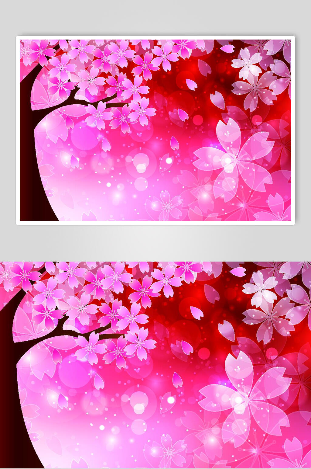 唯美浪漫樱花背景素材素材
