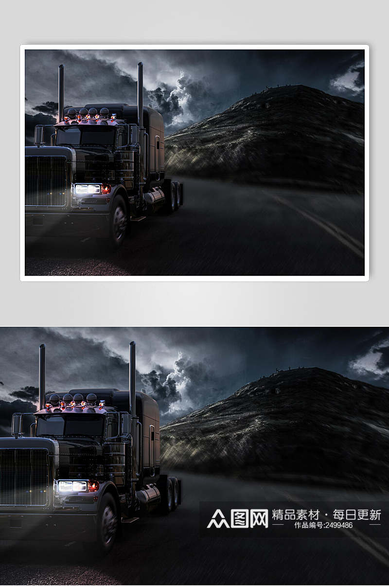 物流货车运输场景图片素材素材
