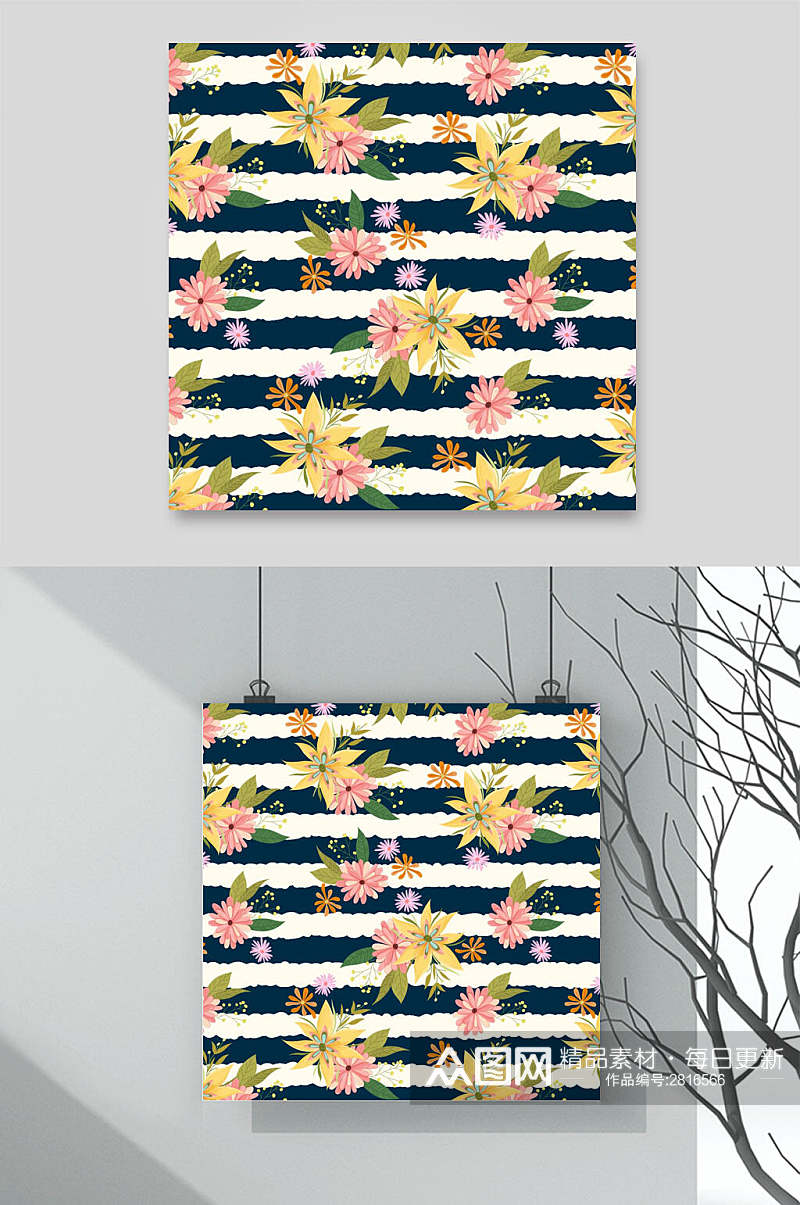 鲜花花卉花纹图案背景设计素材素材