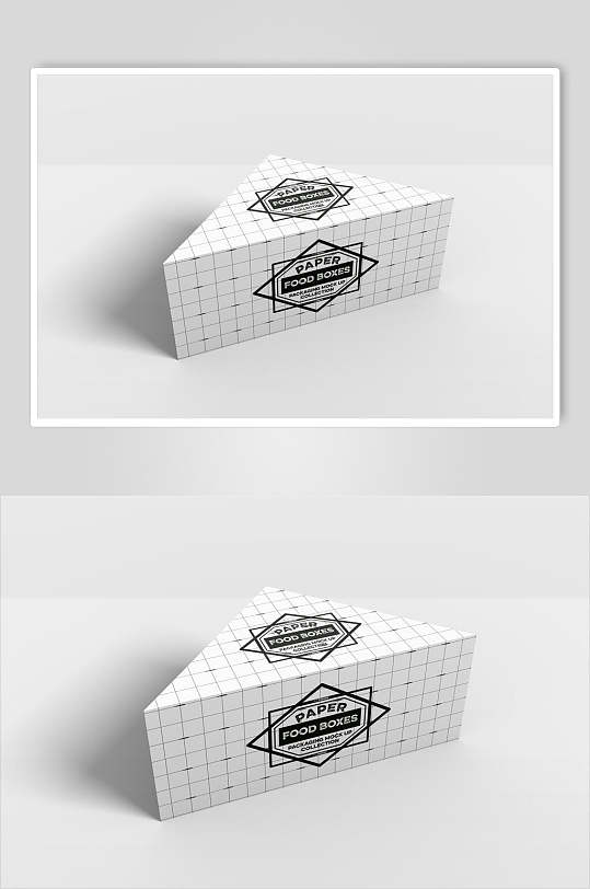 三角形快餐盒样机效果图