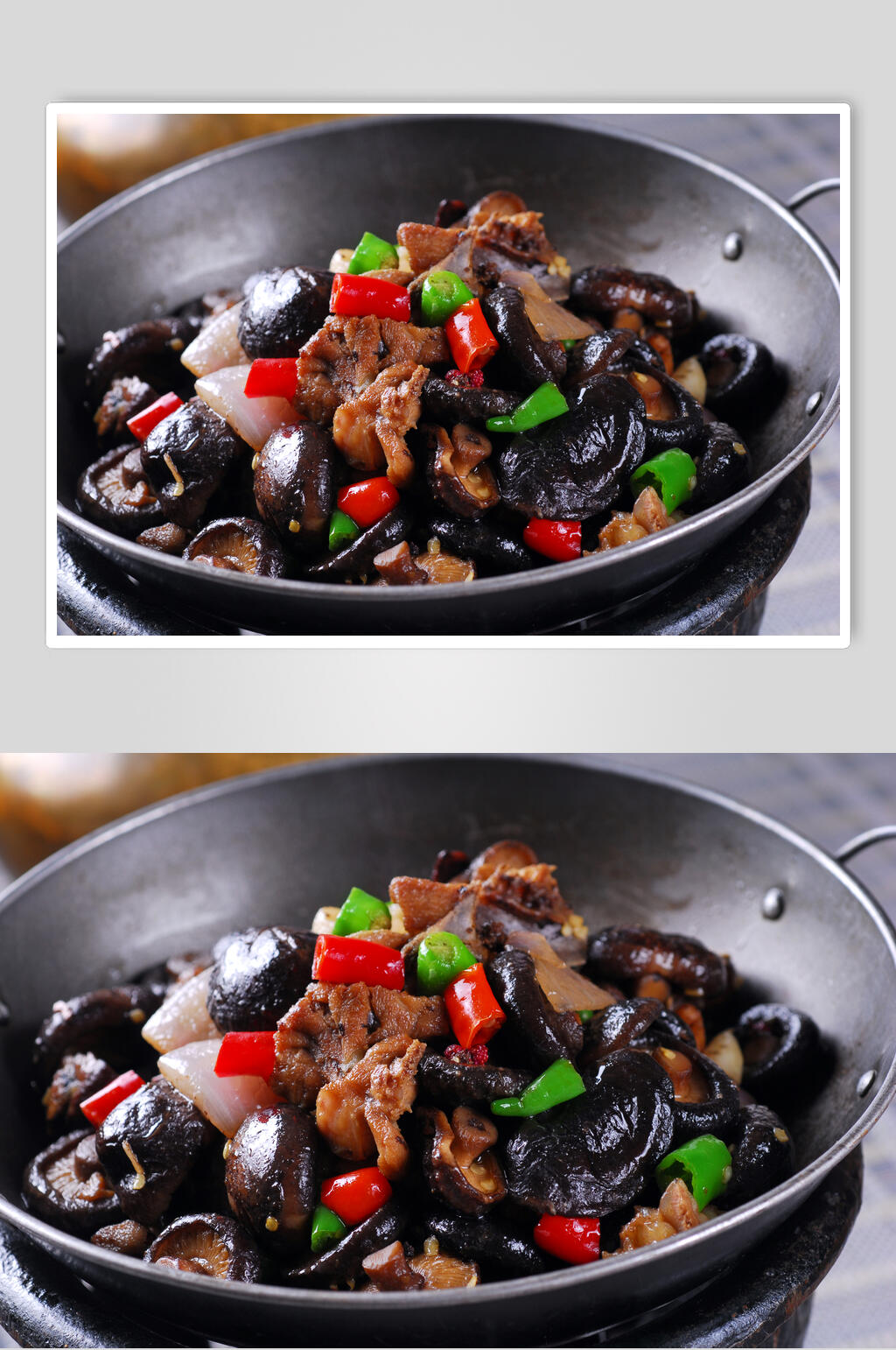 香菇焖鸡美食高清图片素材