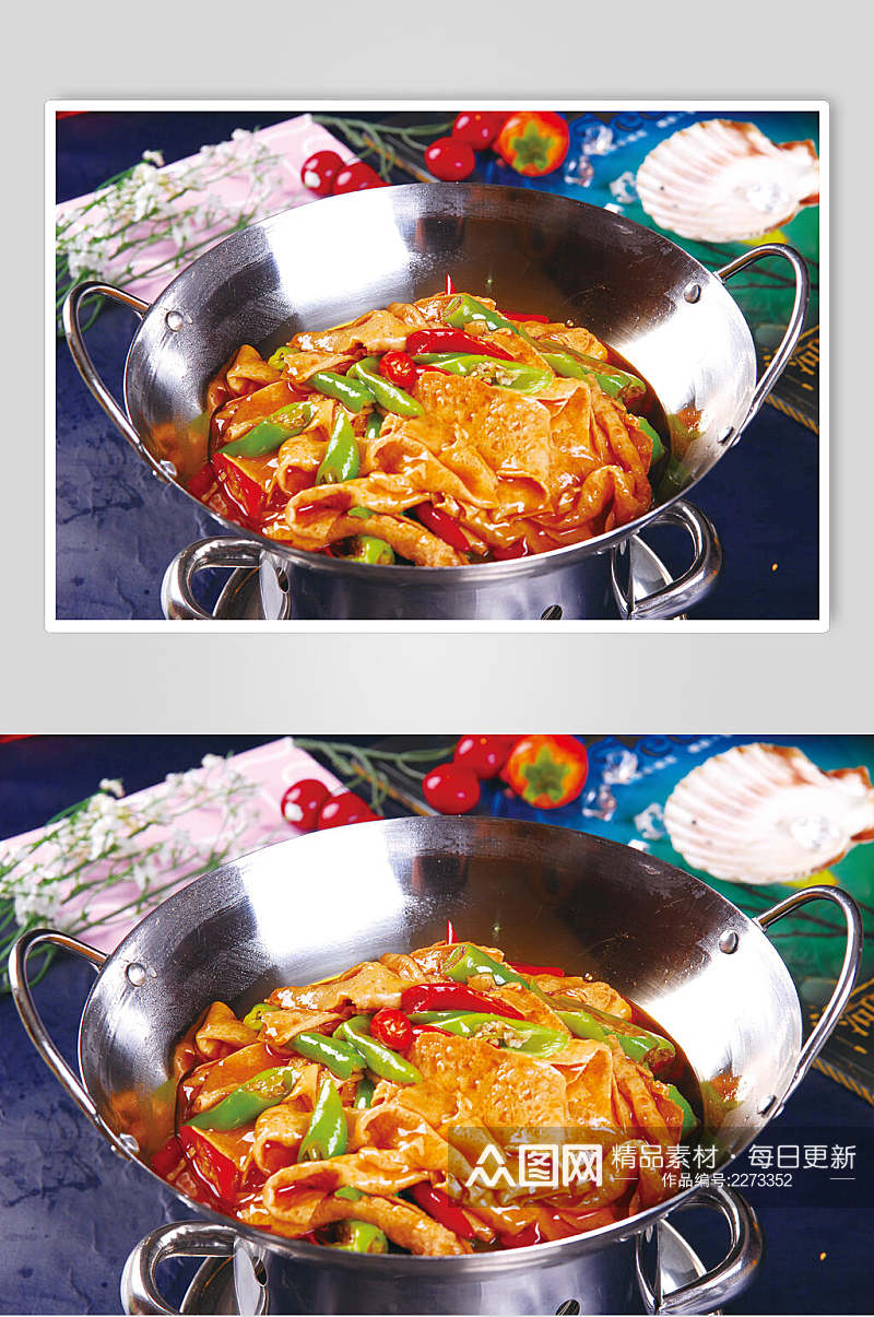 干锅衡山豆皮餐饮食品图片素材