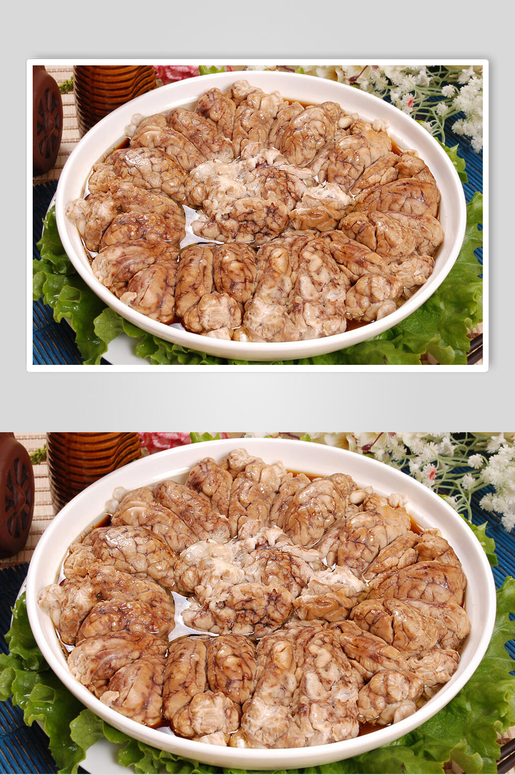 清蒸猪脑美食图片素材
