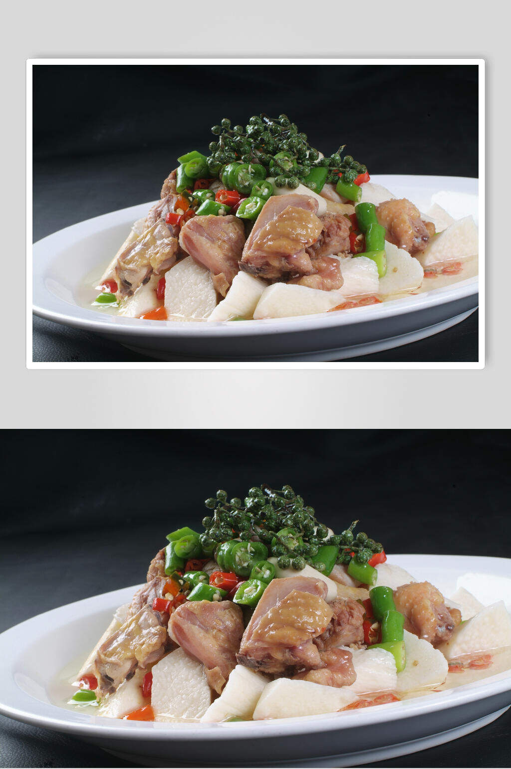 美味山药烧鸡美食高清图片素材