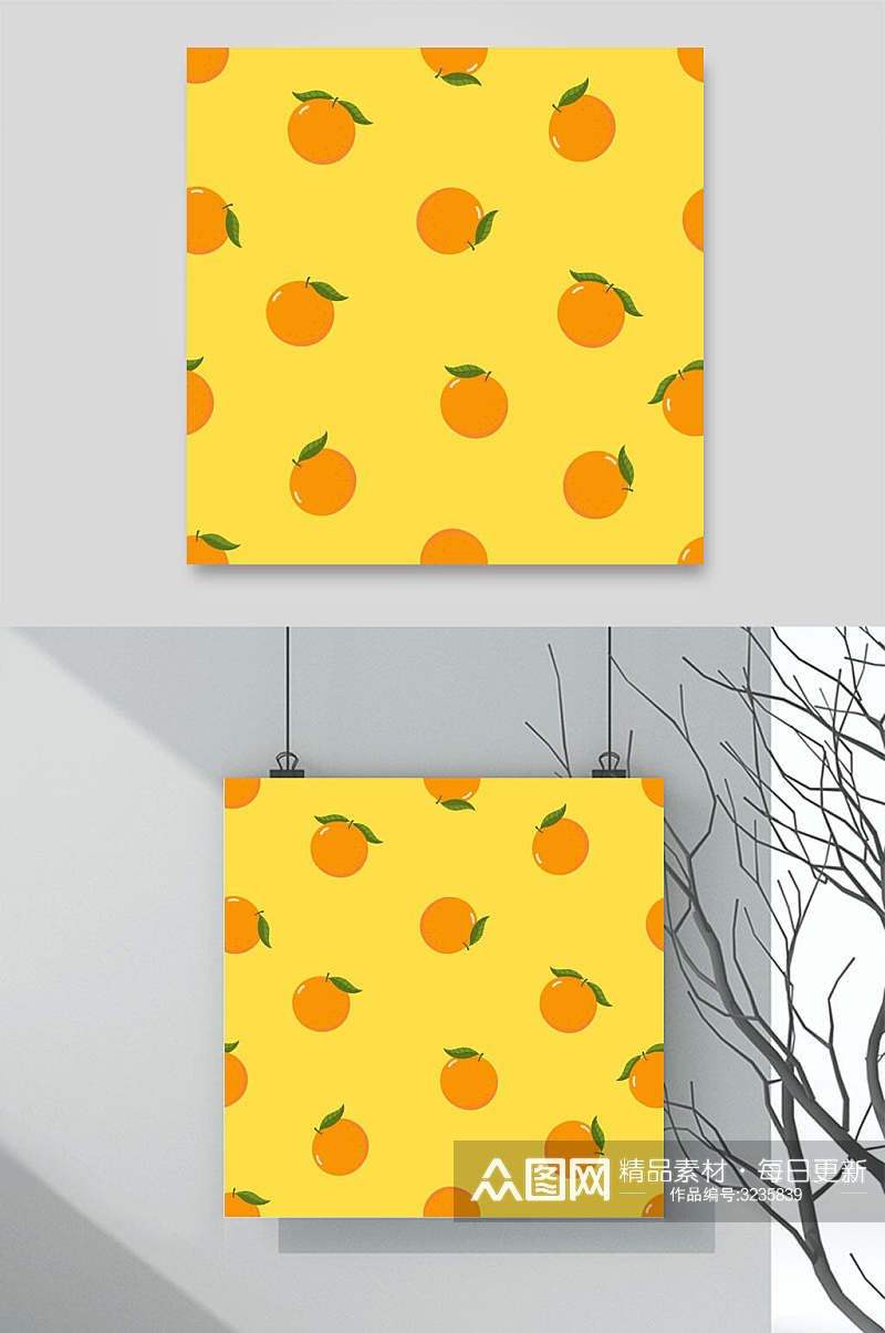 柠檬水果图案素材素材
