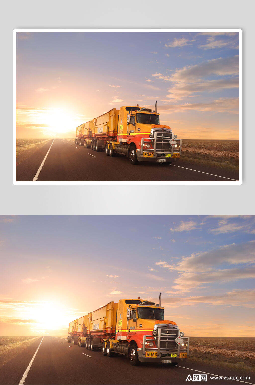 时尚炫彩物流货车运输场景图片素材