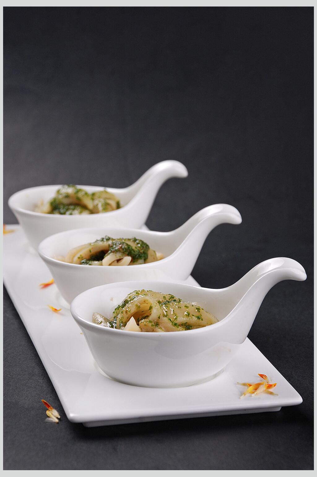 辣油椒麻蚌仔肉美食图片素材