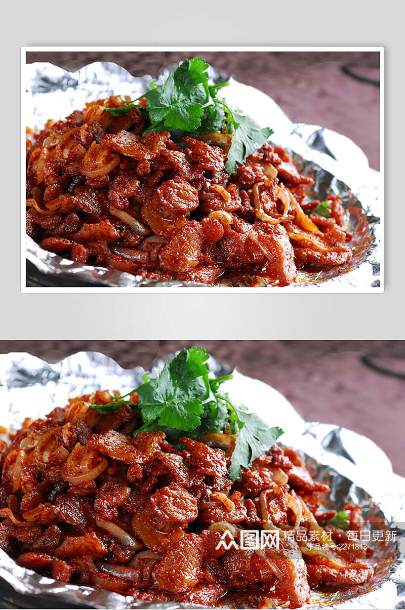蒙古炒烤肉食品图片素材