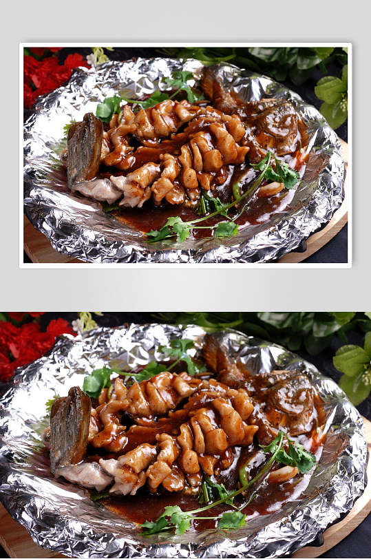黑椒丁桂鱼食物图片