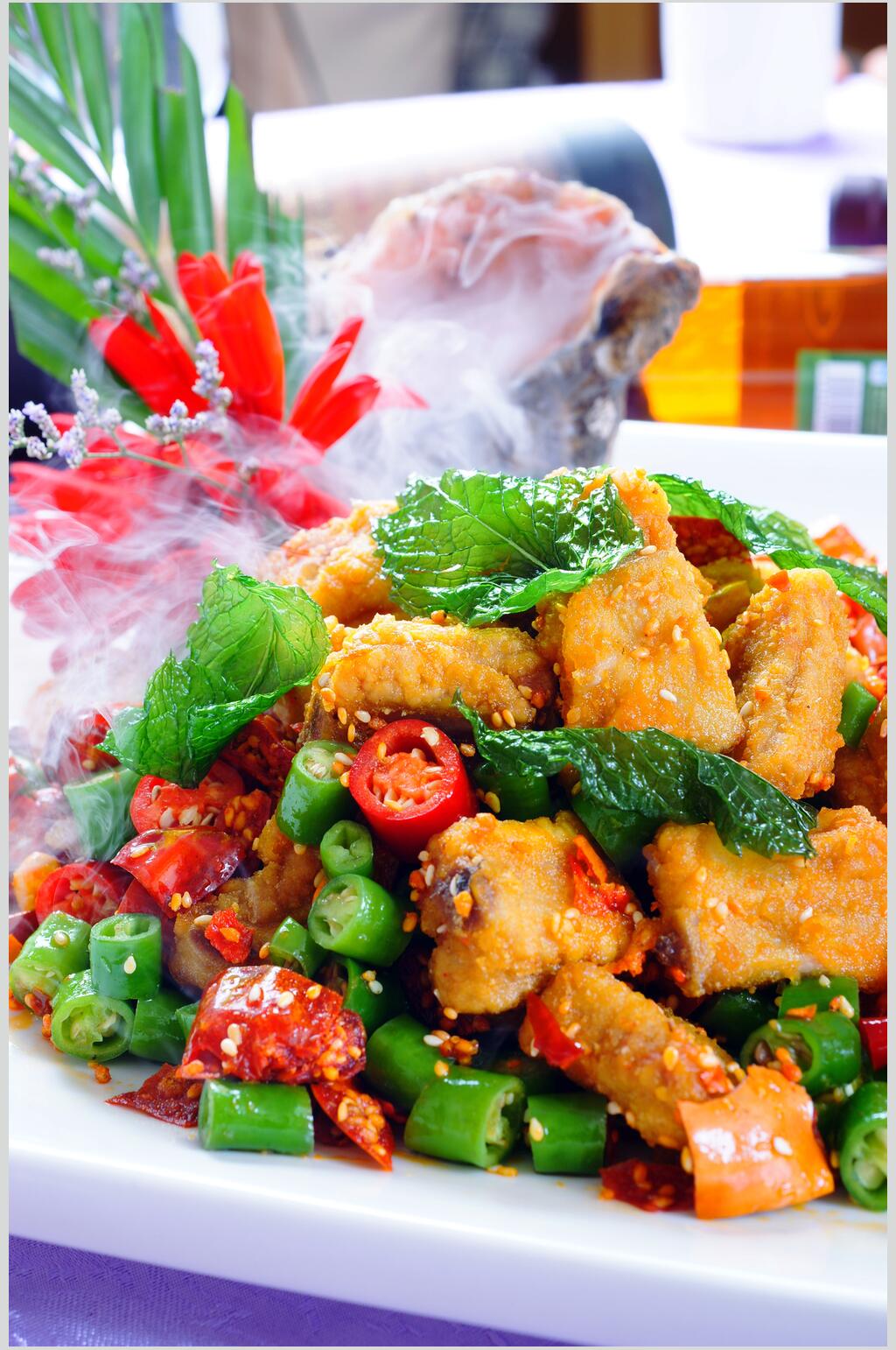 薄荷蒜香骨美食图片素材