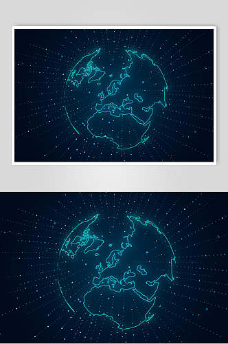 地球线条科技素材