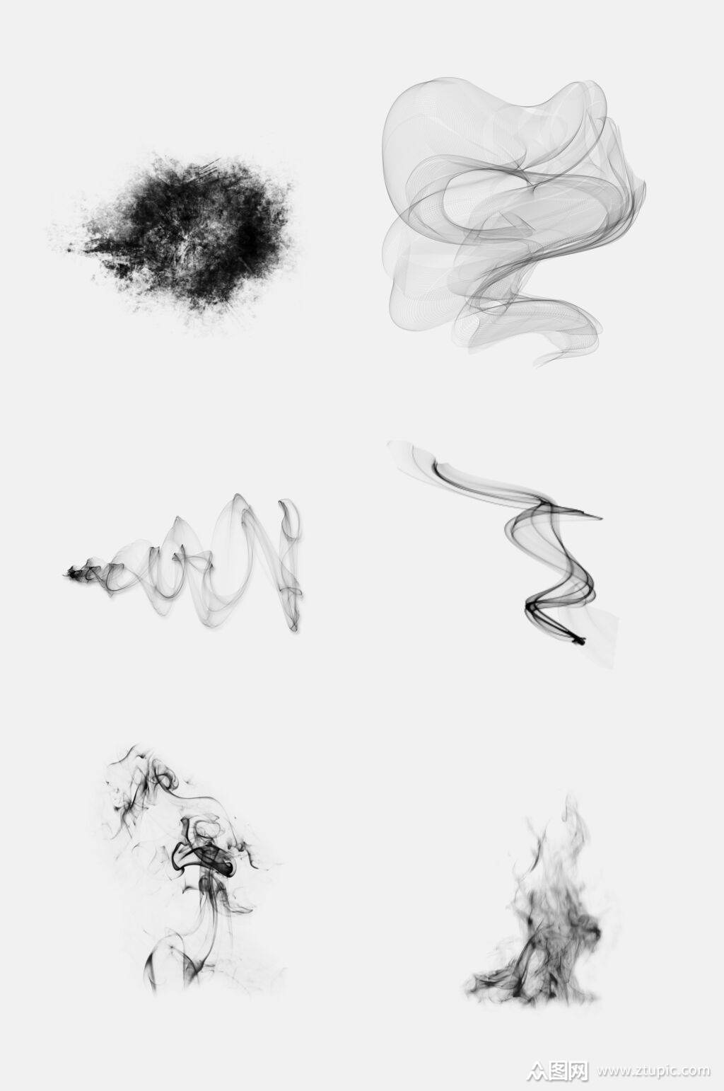 中国风水墨烟雾特效免抠素材素材