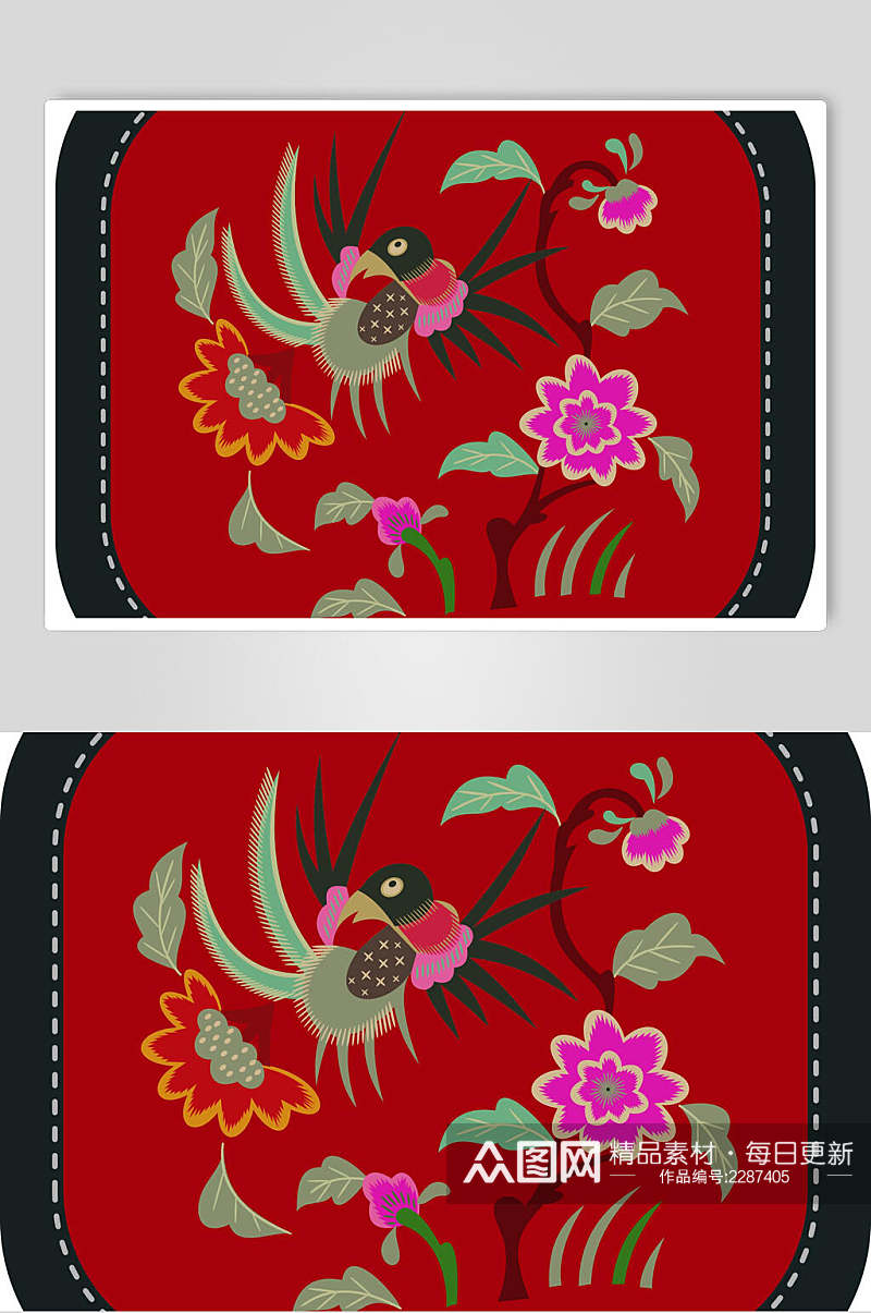 古典中国风圆形花纹素材素材