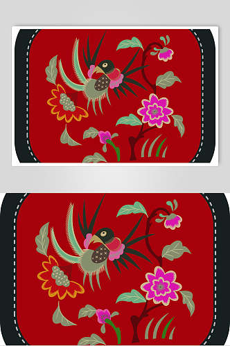 古典中国风圆形花纹素材