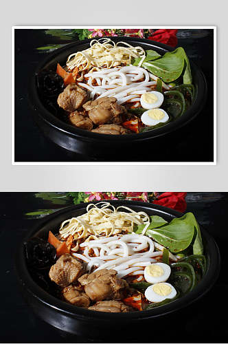 招牌美味砂锅米线餐饮食物图片