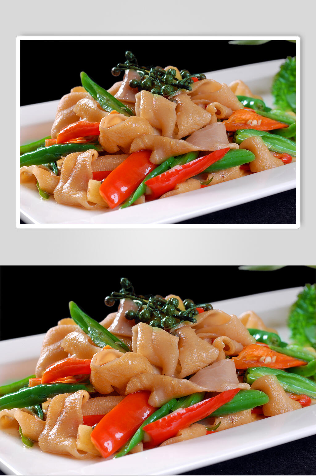 双椒鹅肠美食图片素材