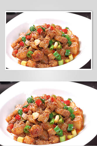 乡村炒糌肉食品图片