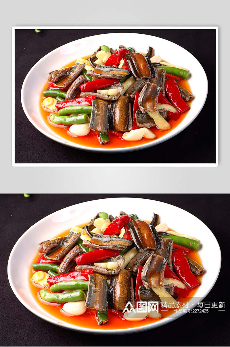 热菜泡椒鳝鱼餐饮图片素材