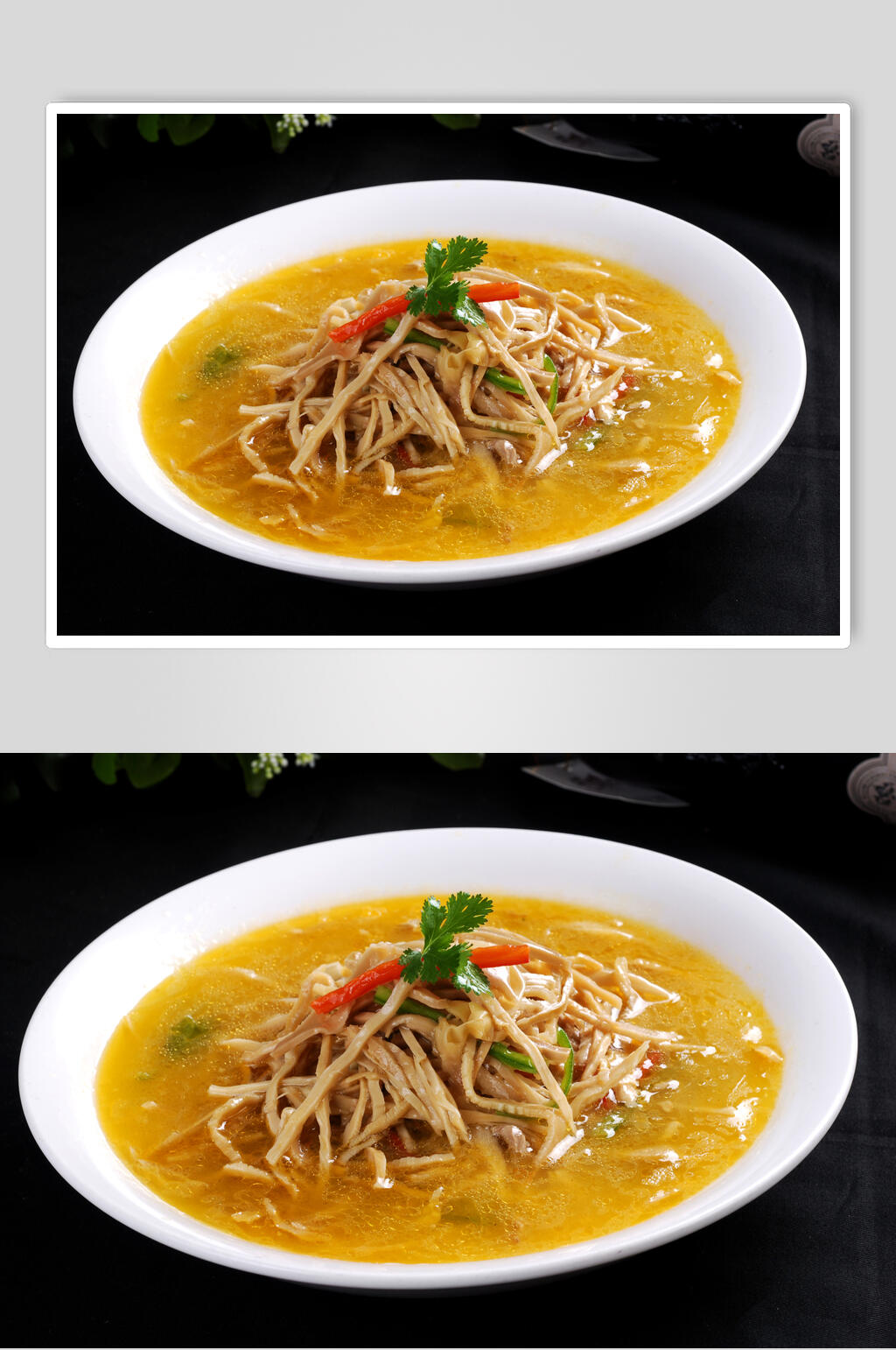 新鲜美味鸡丝脆笋美食高清图片素材