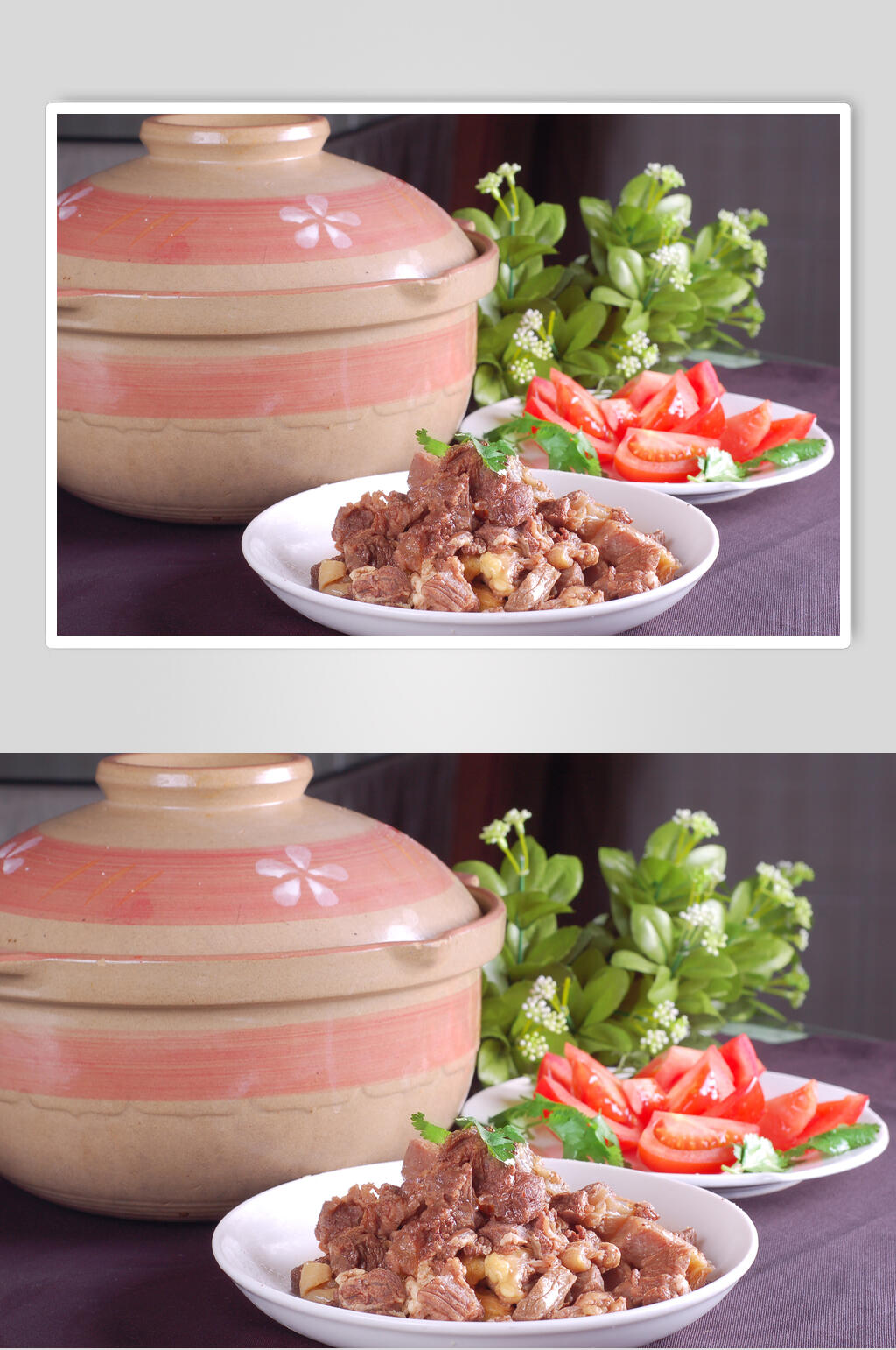 蕃茄牛肉砂锅食品高清图片素材
