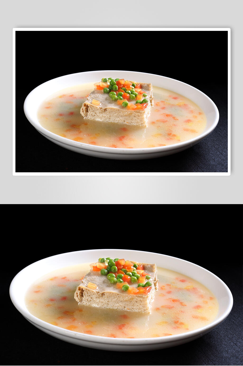 热菜一品蜂窝豆腐美食图片素材