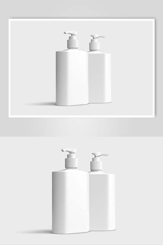简洁上等洗面奶按压式瓶子样机