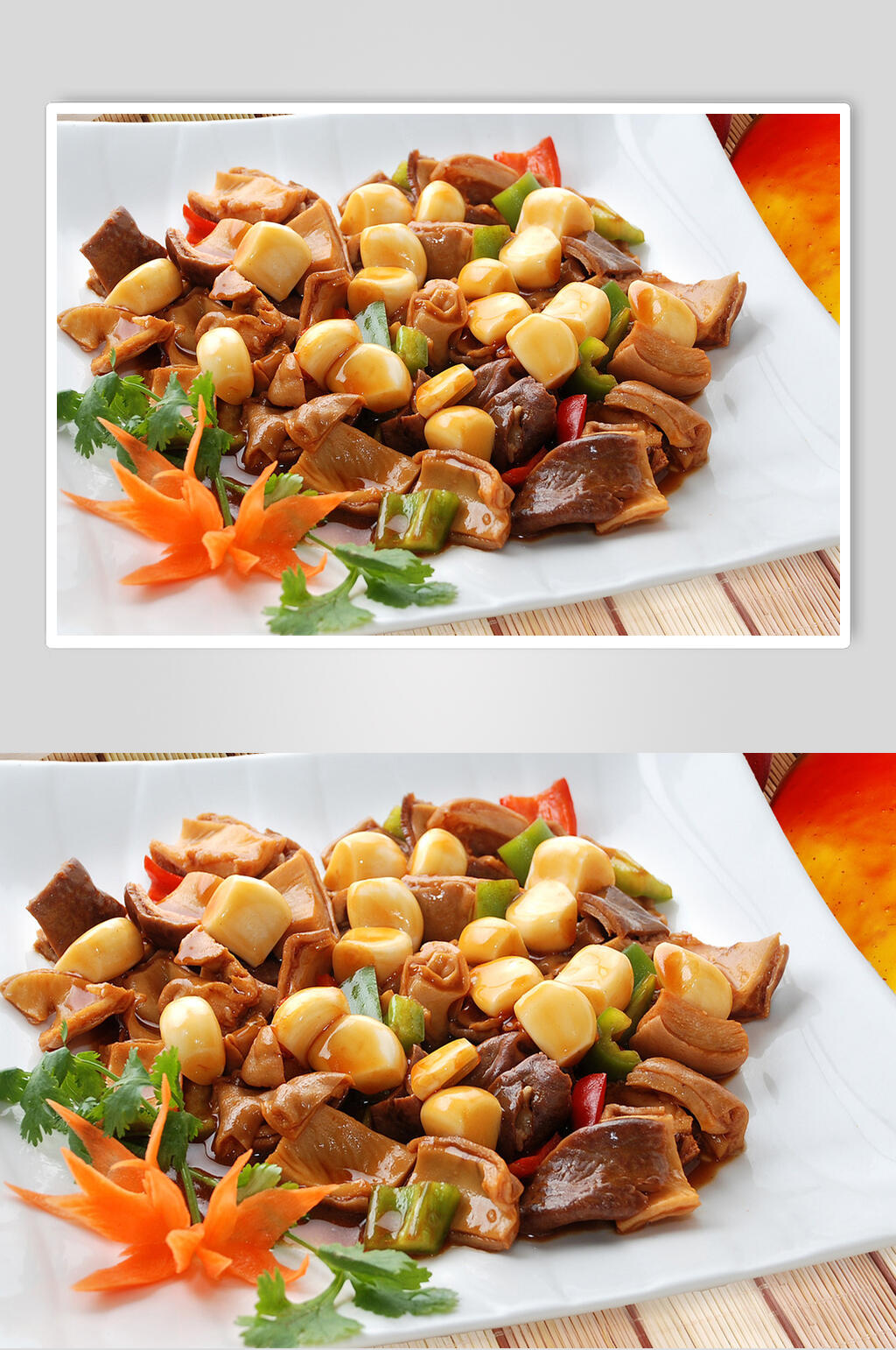 金蒜爆鹿肚美食图片素材