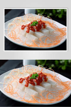 酱椒银雪鱼食物高清图片