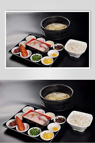 新鲜美味砂锅米线餐饮食物图片