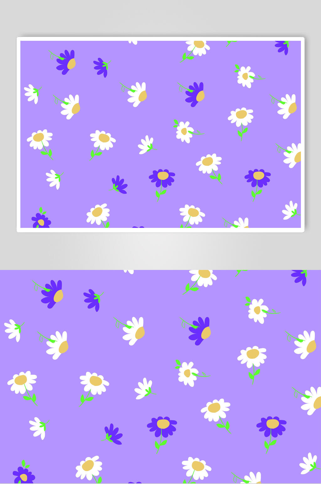 紫色雏菊花纹底图素材元素素材
