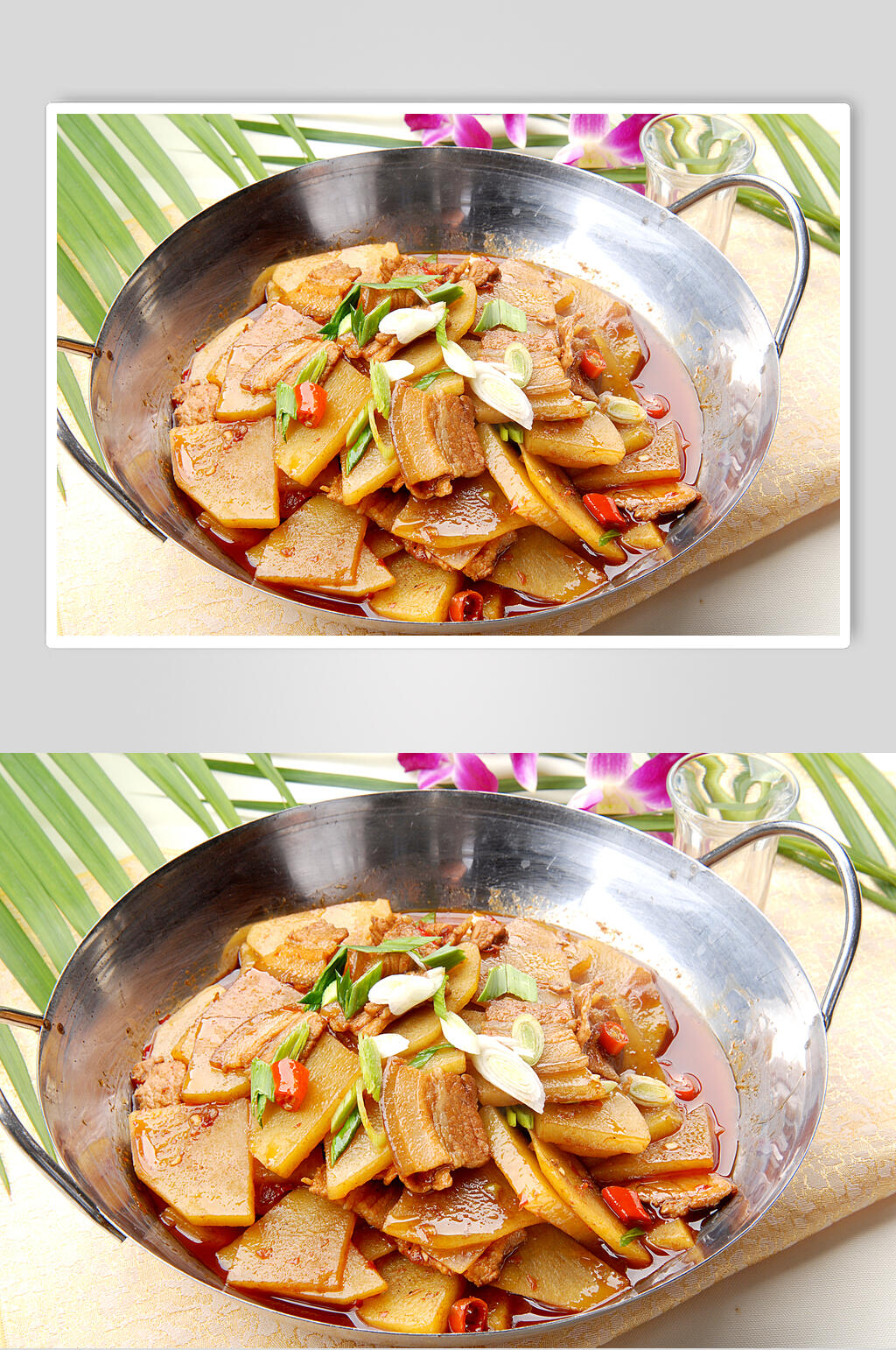 正宗美味干锅土豆片餐饮高清图片素材