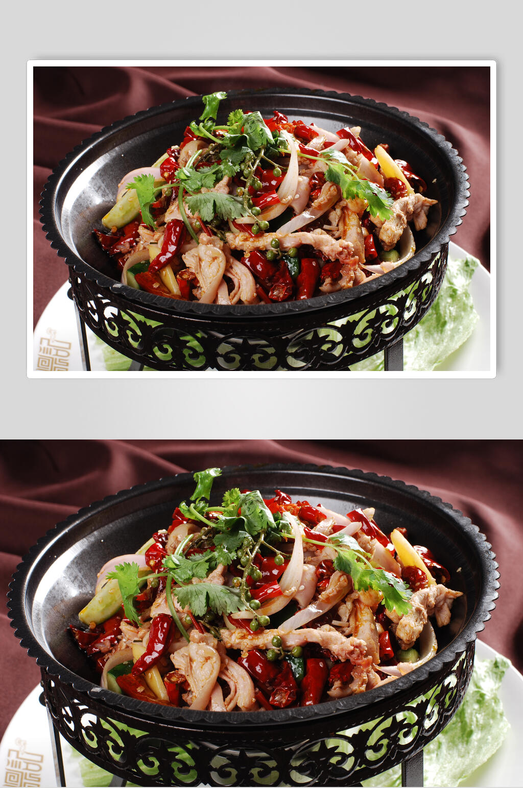 特色干锅仔兔美食摄影图片素材