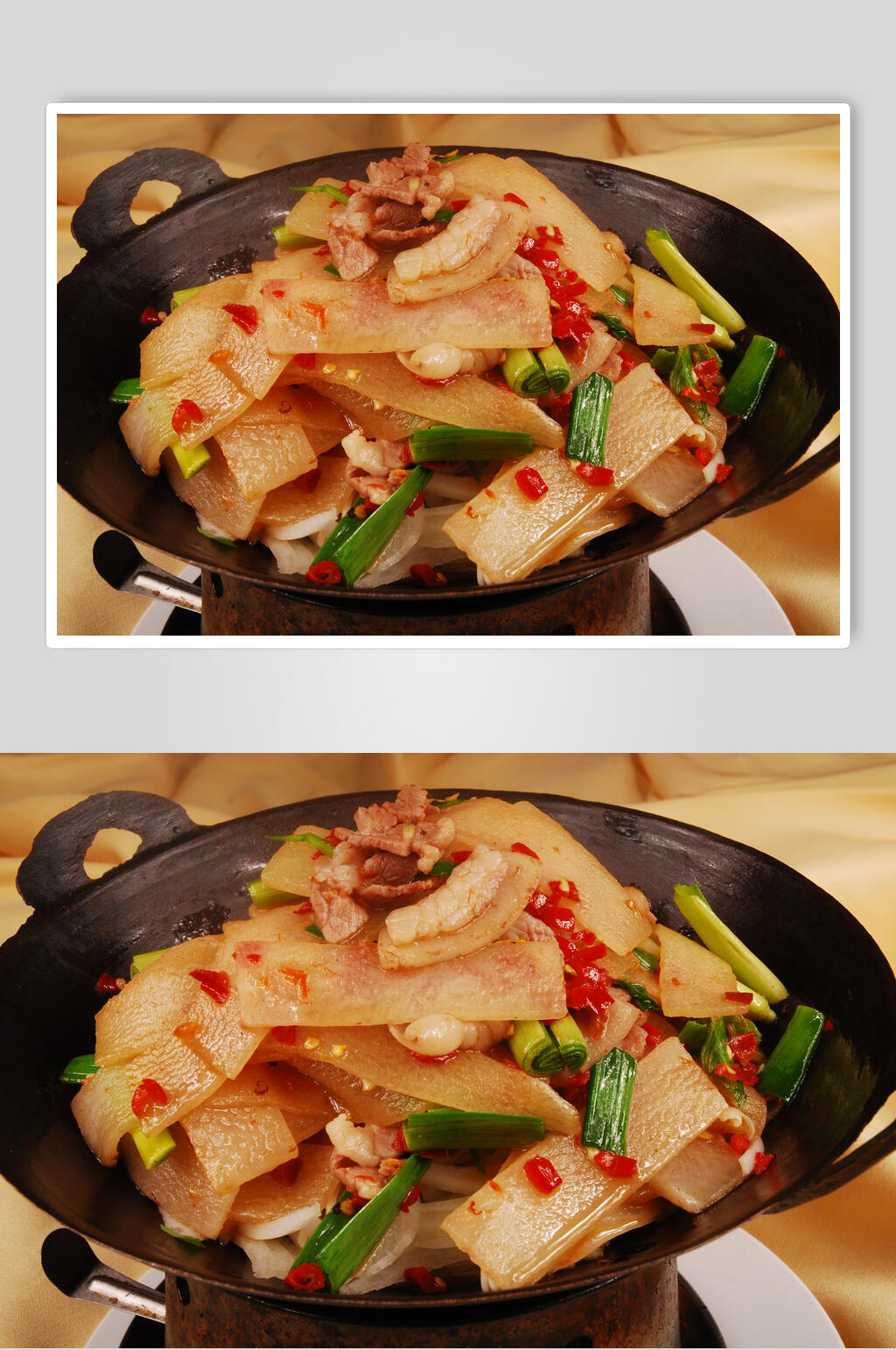 香辣美味干锅萝卜片餐饮高清图片素材