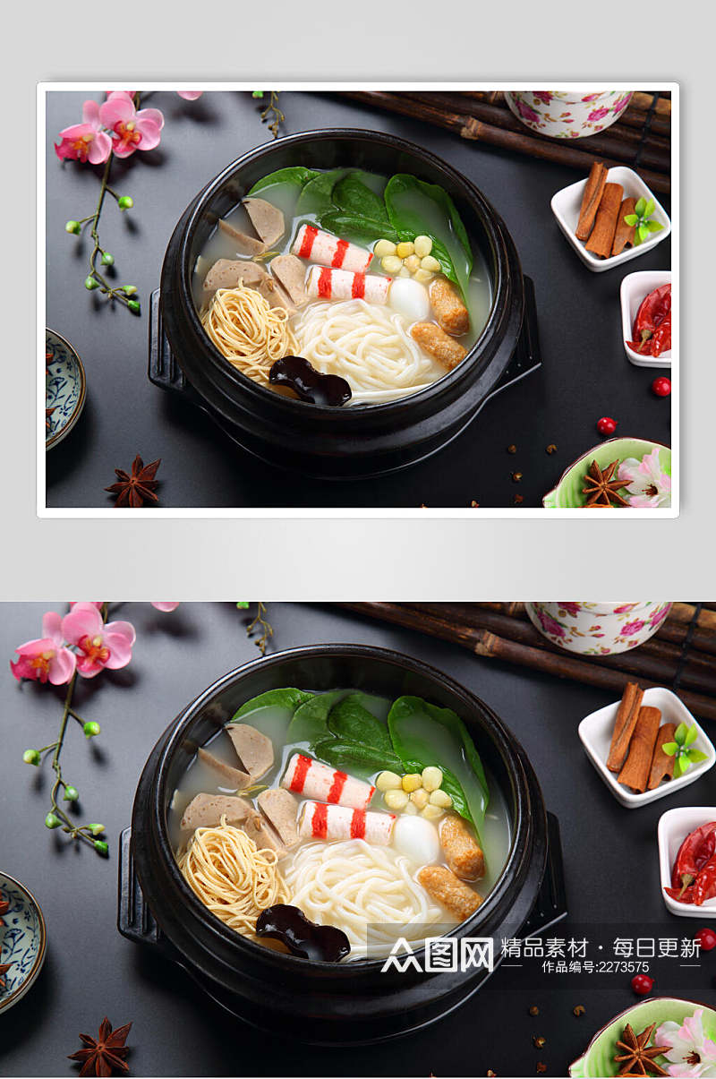 营养健康砂锅米线餐饮食物图片素材
